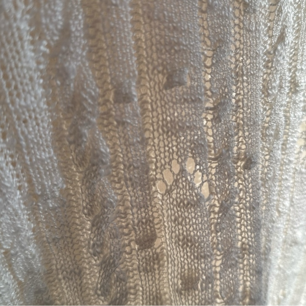 Cream Soft Sheer Cable Knit Sweater - Picture 14 of 14